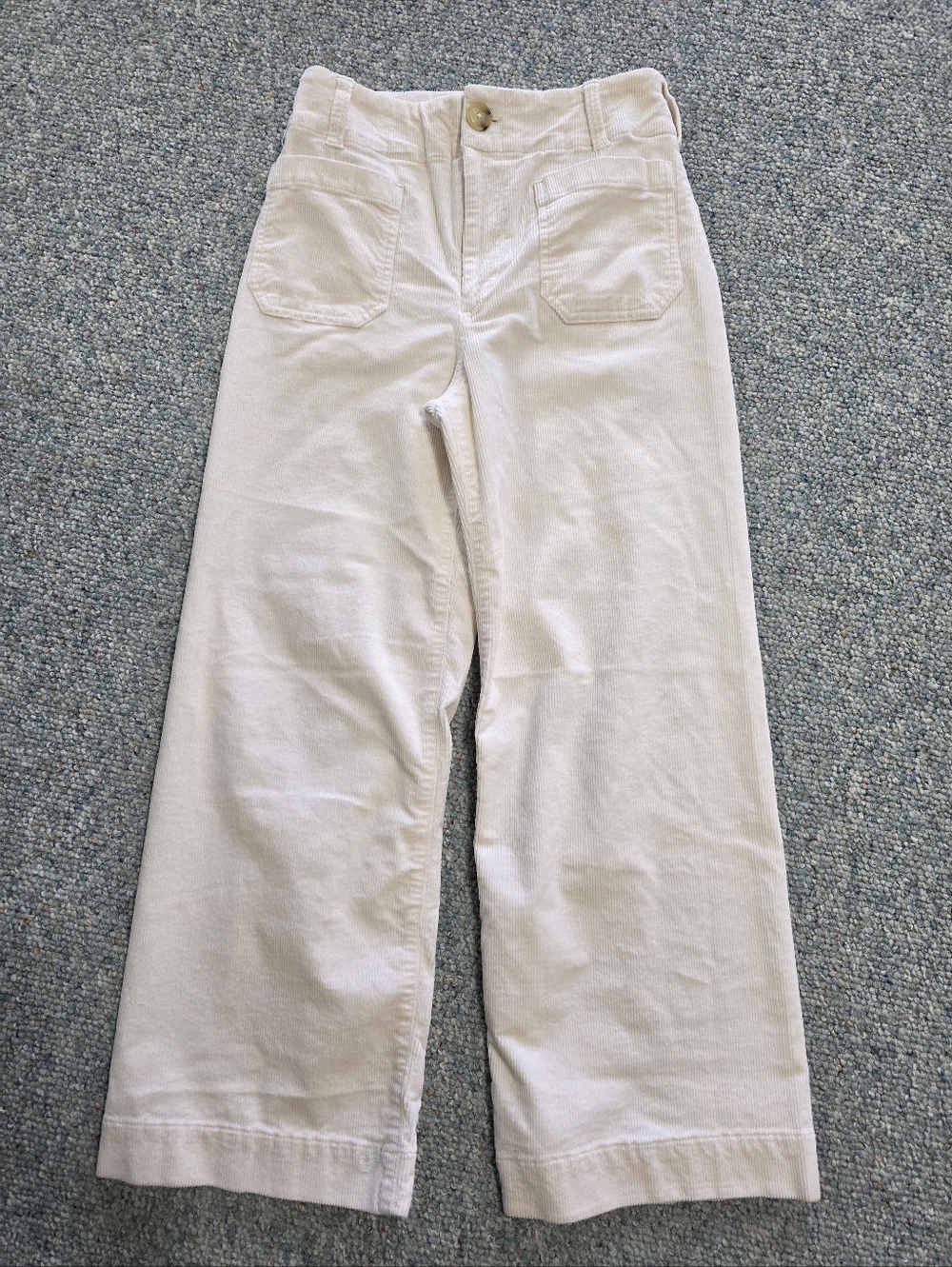 Maeve Cream Corduroy Colette Wide Leg Pants